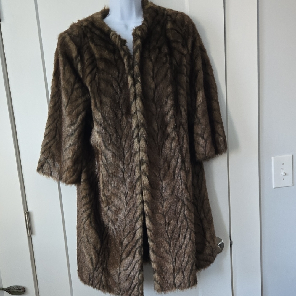 Adrienne Landau Dark Brown Fur Jacket